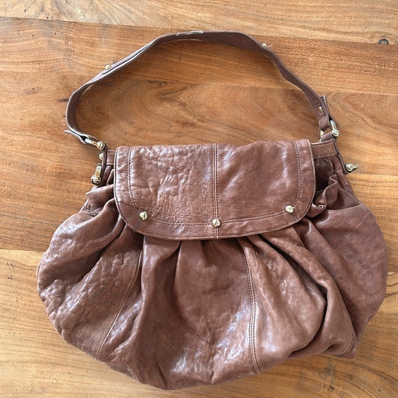 Brown Genuine Leather Purse Bag- Junior Drake - Picture 1 of 4